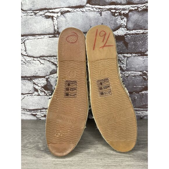 Soludos Striped Espadrille Bow Blue Cream Nautical Shoes Women’s Sz 9M US/39.5EU - Picture 8 of 16